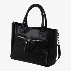Женская сумка 134 black crocodile