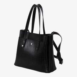 Женская сумка 115 black crocodile